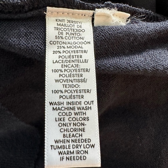 Navy Blue Lace Front Cardigan Sweater by Loft Size Petite Large - Picture 4 of 5